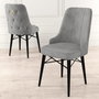 Hanah Home Juego de 6 Sillas en Gris y Negro